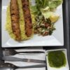BBQ Beef Kabab + (Rice & Salaad)